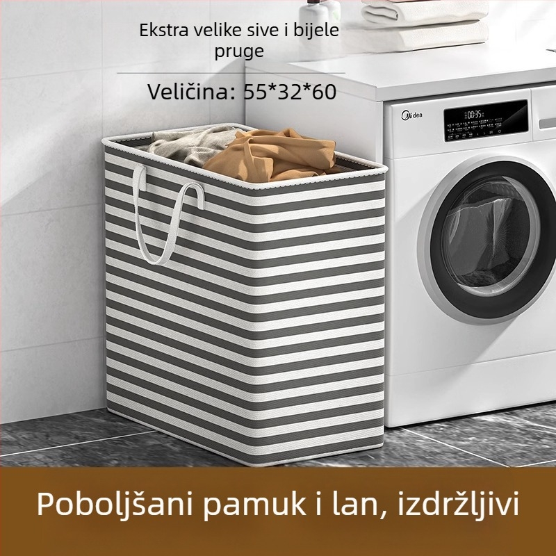 Košara za prljavo rublje Kućanska košara za pohranu kupaonice velikog kapaciteta, uzorak prijenosne tkanine, košara za prljavo rublje, vodootporna vrećica za pohranu