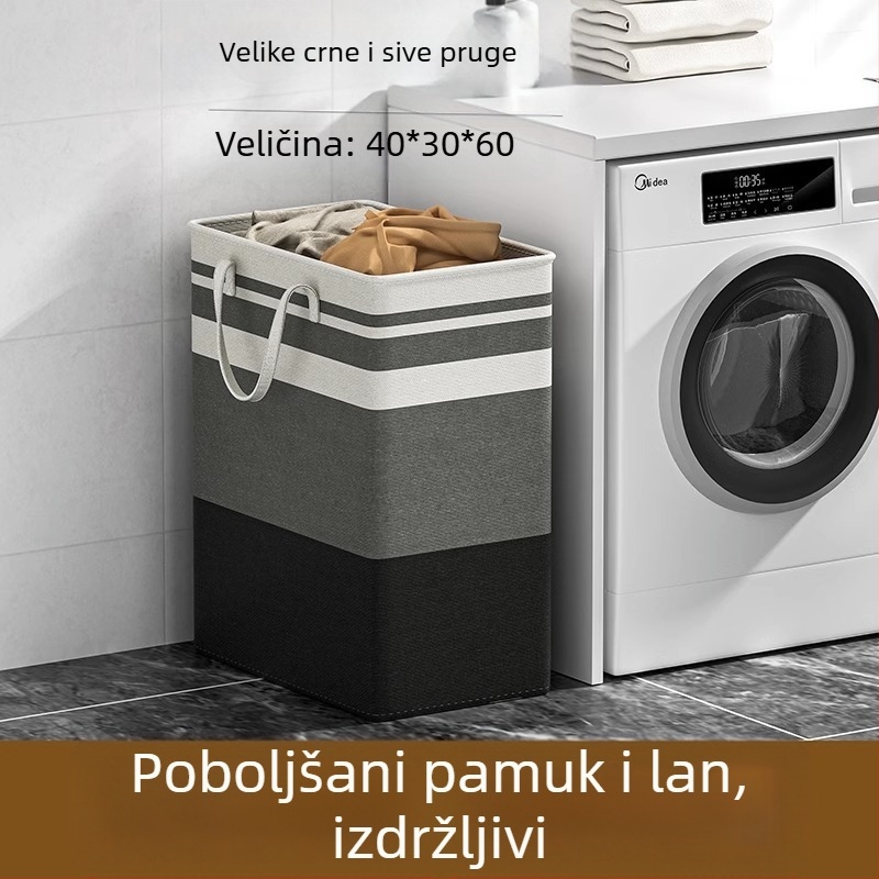 Košara za prljavo rublje Kućanska košara za pohranu kupaonice velikog kapaciteta, uzorak prijenosne tkanine, košara za prljavo rublje, vodootporna vrećica za pohranu