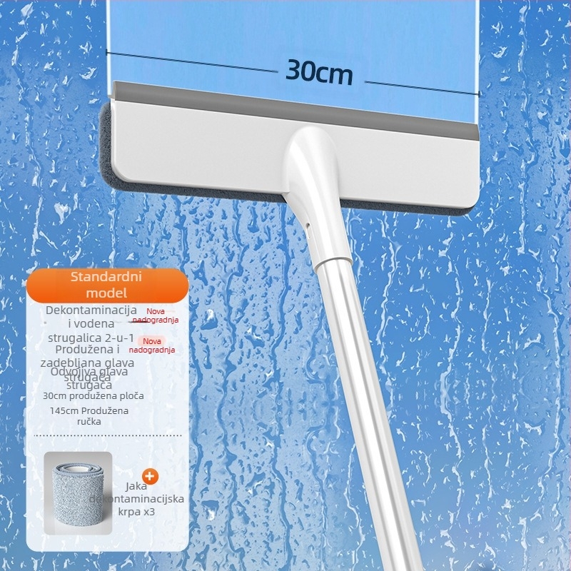 2023 novi alati za čišćenje stakla s raspršivačem vode, posebni alati za čišćenje prozora, dvostrani stakleni artefakt