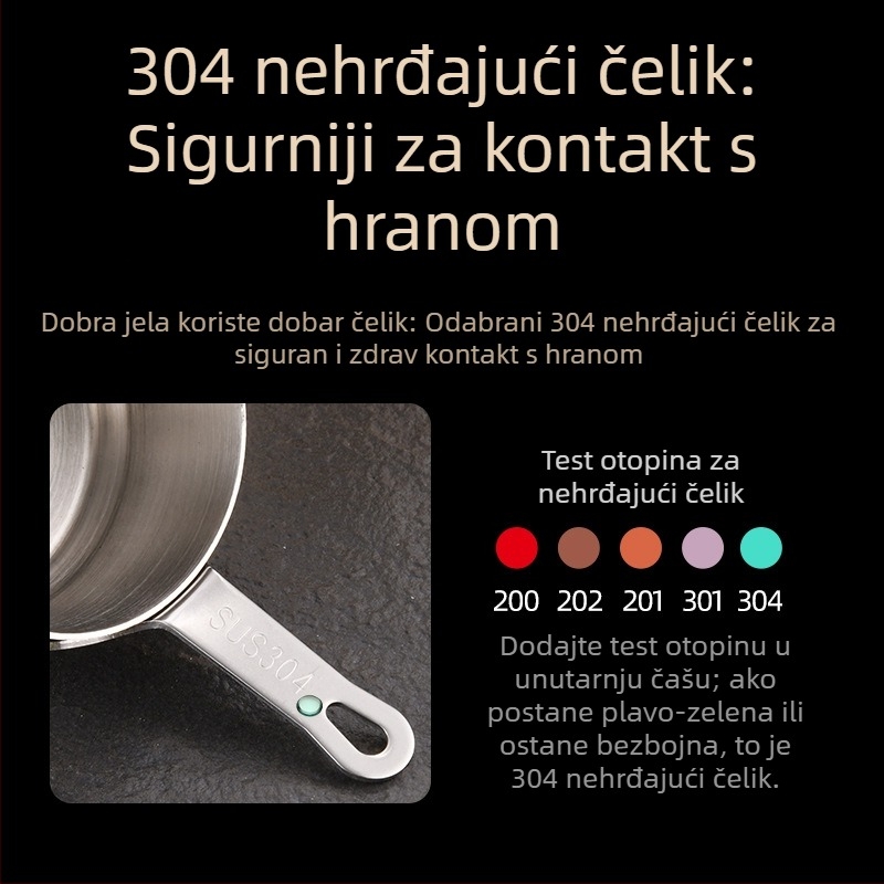 Šalica za umak od nehrđajućeg čelika 304 s tanjurom za umakanje, zapadnjački restoran, šalica za umak od odreska, kreativna šalica za umak od rajčice, kanta za jelo