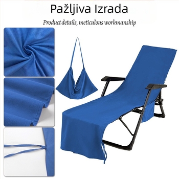 Navlaka za ležaljke za plažu za europske i američke prekogranične prijevoze, prijenosna, od mikrovlakana, upijajuća, brzosušeća, otporna na habanje, džepna, proizvođač, izravna prodaja, veleprodajna navlaka