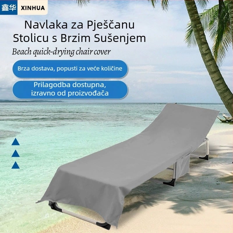 Navlaka za ležaljke za plažu za europske i američke prekogranične prijevoze, prijenosna, od mikrovlakana, upijajuća, brzosušeća, otporna na habanje, džepna, proizvođač, izravna prodaja, veleprodajna navlaka