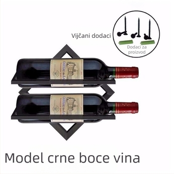 Sklopivi kreativni zidni stalak za vino, stalak za čaše crnog vina, zidni stalak, stalak za čaše crnog vina, obrnuti zidni stalak za vino