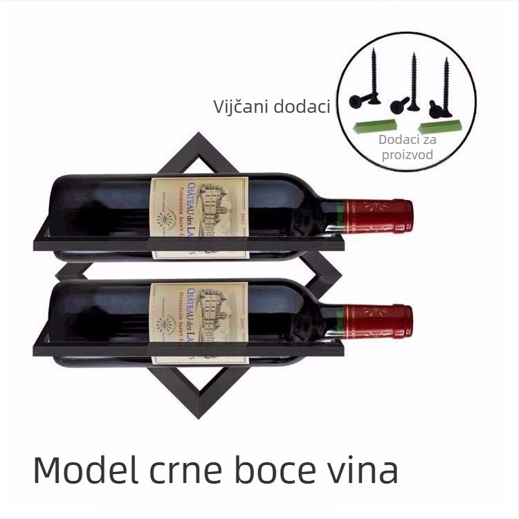 Sklopivi kreativni zidni stalak za vino, stalak za čaše crnog vina, zidni stalak, stalak za čaše crnog vina, obrnuti zidni stalak za vino