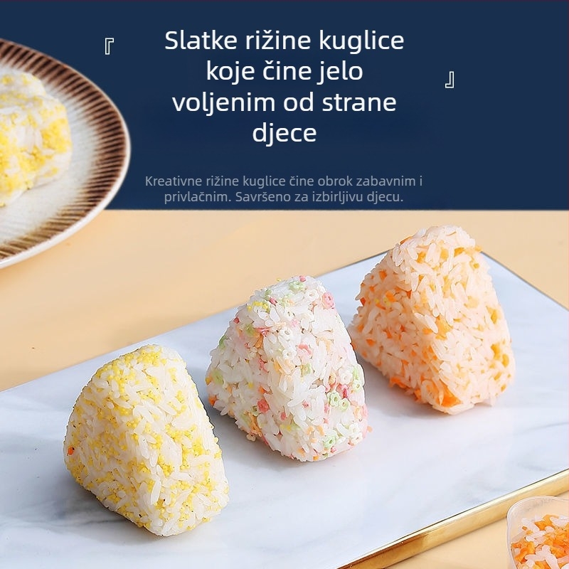 Kalup za dječje kuglice od riže za sushi u japanskom crtanom stilu, prehrambene kvalitete, alat za umivanje vrećica riže od morskih algi za sushi