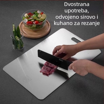 Daska za rezanje, antibakterijska, otporna na plijesan, kućna daska za rezanje voća od nehrđajućeg čelika, kuhinjska daska za rezanje, ljepljiva daska za rezanje povrća, kotrljajuća ploča od nehrđajućeg čelika