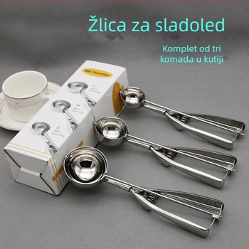Amazon Nova stilska žlica zadebljana žlica za sladoled od nehrđajućeg čelika, žlica za mjerenje sladoleda, kopačica voćnih kuglica, prekogranična žlica za sladoled