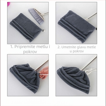 Navlaka za metlu od koraljnog flisa, zgušnjavajuća, super upijajuća krpa za mop, jednodijelna, višenamjenska zamjenska krpa za mop za mokro i suho čišćenje