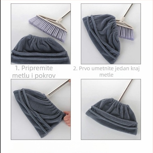 Navlaka za metlu od koraljnog flisa, zgušnjavajuća, super upijajuća krpa za mop, jednodijelna, višenamjenska zamjenska krpa za mop za mokro i suho čišćenje