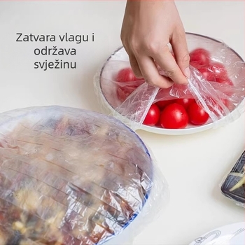 Plastična folija za jednokratnu upotrebu, poklopac za ostatke kućnog hladnjaka otporan na muhe, univerzalni poklopac od plastične folije za zdjelu, poklopac za zdjelu