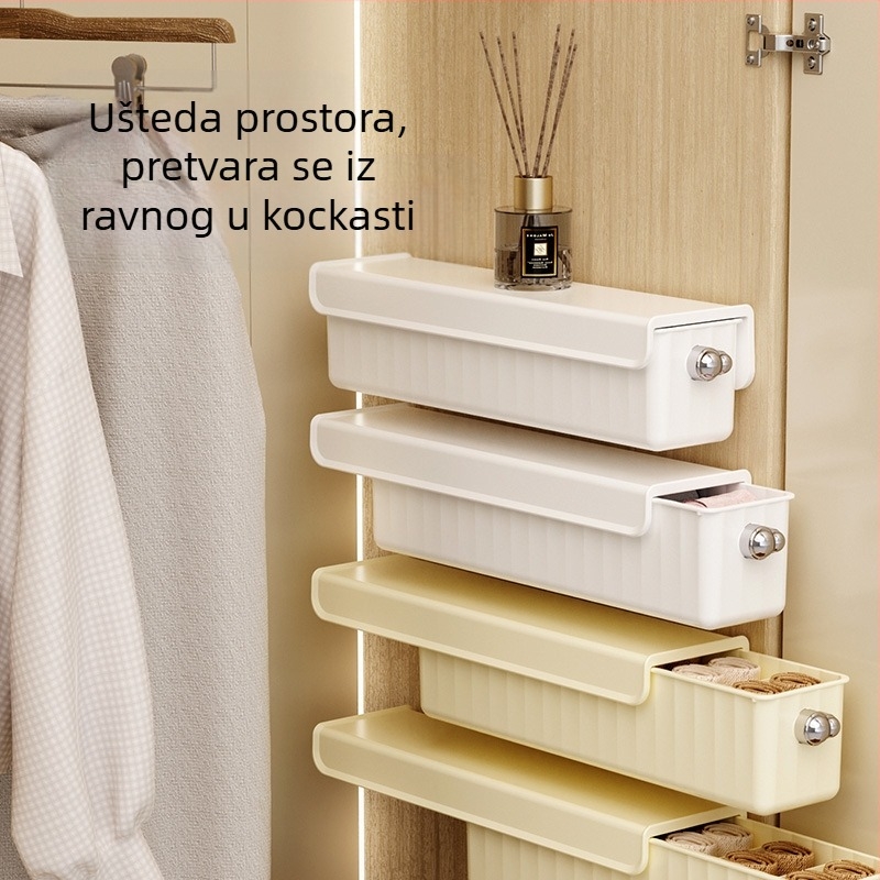 Zidna kutija za pohranu donjeg rublja, ormar za čarape, bočna pohrana donjeg rublja, završna obrada, pregrada za pohranu artefakata