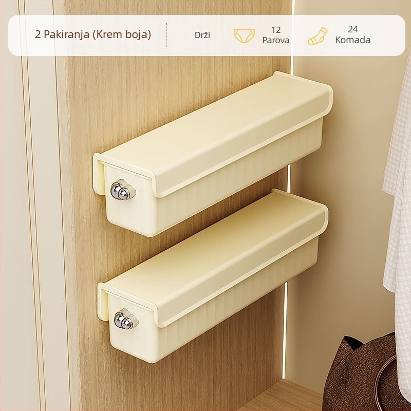 Zidna kutija za pohranu donjeg rublja, ormar za čarape, bočna pohrana donjeg rublja, završna obrada, pregrada za pohranu artefakata