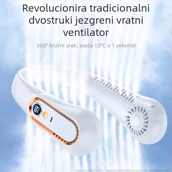 D03 Visokokvalitetni punjivi digitalni ventilator s pet brzina, prijenosni, tihi, super dugog vijeka trajanja baterije