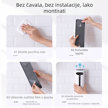 Douyin kuhinjski stalak za plastične vrećice bez bušenja, zidni stalak za odlaganje donjeg rublja, uklonjivi