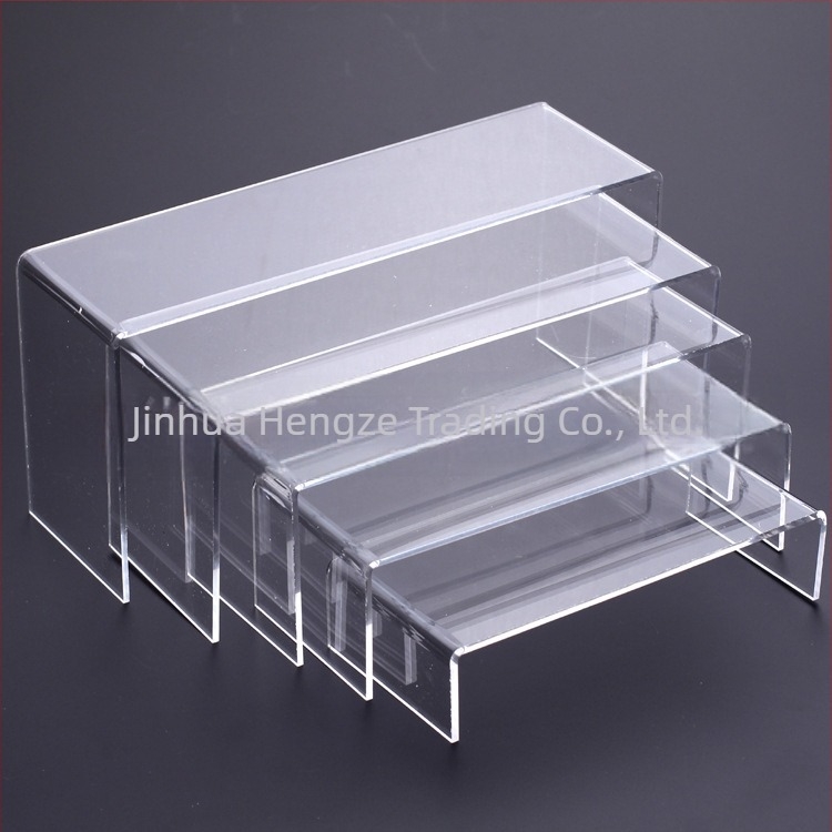 Akrilni prozirni stalak za izlaganje cipela, stalak za izlaganje kozmetike, stalak za nakit s pet slojeva, držač cipela, ljestve za izlaganje, rekviziti
