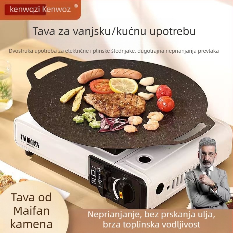 Tava za pečenje, vanjski kamperski kasetni štednjak, korejski kućanski indukcijski štednjak, plinski štednjak, tava za pečenje, prijenosna ploča za prženje