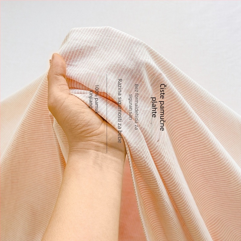 Dobra 100% čista pamučna posteljina, netiskani karirani set od tri dijela za spavaonicu, pamučna jastučnica klase A, oprani pamuk za majku i dojenče