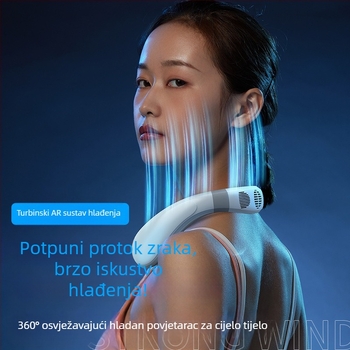 K11 Novi ventilator za hlađenje vrata, viseći ventilator za hlađenje vrata, USB prijenosni viseći ventilator za klima uređaj bez lopatica