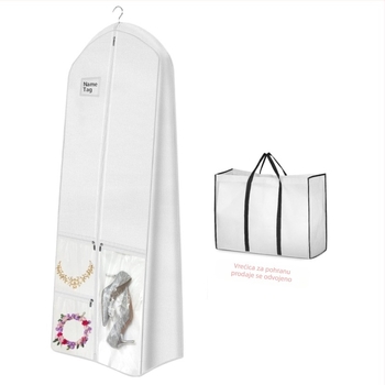 Prekogranična torba za pohranu vjenčanica, otporna na prašinu i vlagu, netkana tkanina s torbom za pohranu torbice, suknjom i navlakom za prašinu