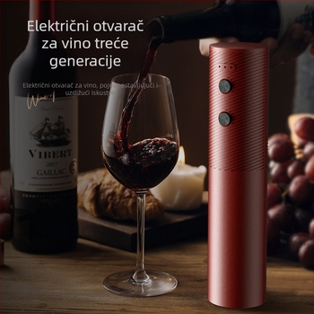 Električni otvarač za boce vina s automatskim punjenjem, kućanski otvarač za vino, otvarač za boce vina, otvaranje i zatvaranje boca, artefakt