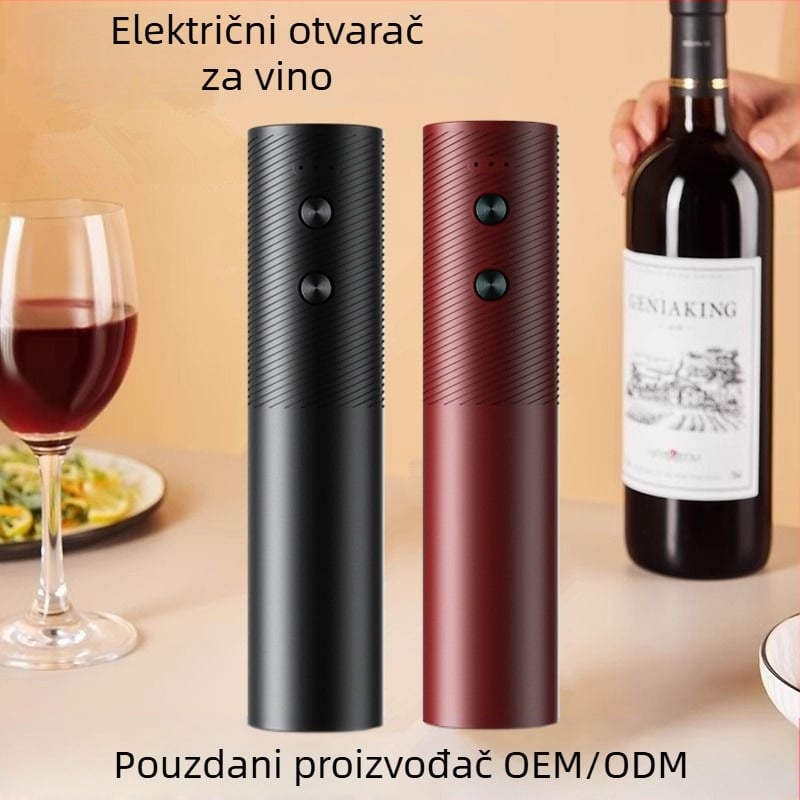 Električni otvarač za boce vina s automatskim punjenjem, kućanski otvarač za vino, otvarač za boce vina, otvaranje i zatvaranje boca, artefakt