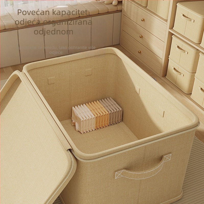 Zaključavajuća kutija za pohranu, košara za kućanstvo, ormar za odjeću, slojevito organiziranje, artefakt, popluna, hlače, kutija za pohranu lozinke