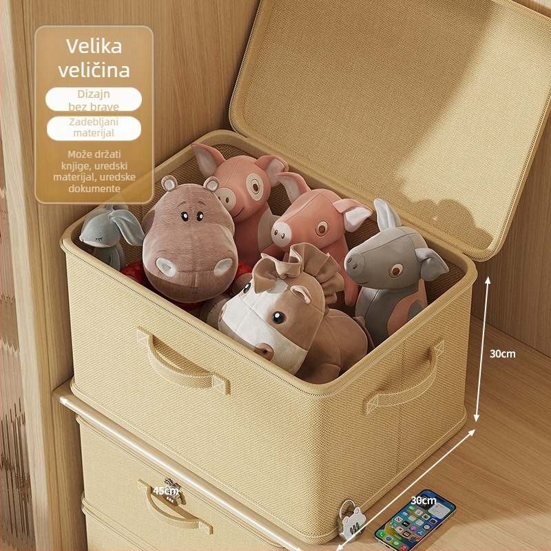 Zaključavajuća kutija za pohranu, košara za kućanstvo, ormar za odjeću, slojevito organiziranje, artefakt, popluna, hlače, kutija za pohranu lozinke