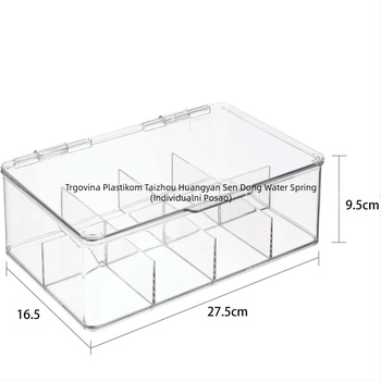 Kutija za pohranu kozmetike s osam odjeljaka, kutija za sortiranje podatkovnih kabela, odvojiva kutija za sortiranje vrećica čaja s četiri odjeljka za stol