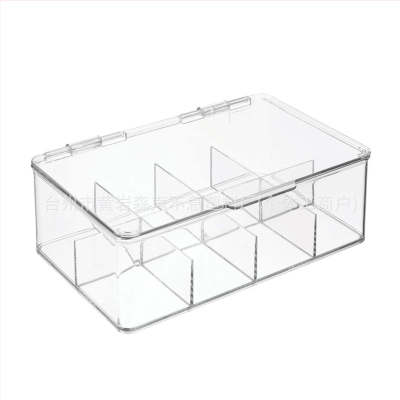 Kutija za pohranu kozmetike s osam odjeljaka, kutija za sortiranje podatkovnih kabela, odvojiva kutija za sortiranje vrećica čaja s četiri odjeljka za stol