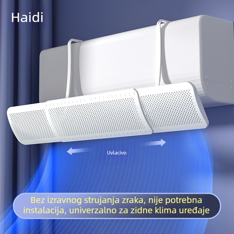 Deflektor vjetra klima uređaja, protiv izravnog puhanja, cilindrični vertikalni klima uređaj, viseći izlaz zraka klima uređaja, deflektor vjetra, ograničavanje artefakata