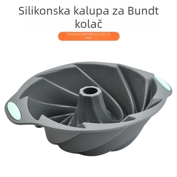 Tvornički direktni dvobojni silikonski kalup za torte od šifona, kalup za krafne i kekse, veliki šifonski silikonski kalup za torte