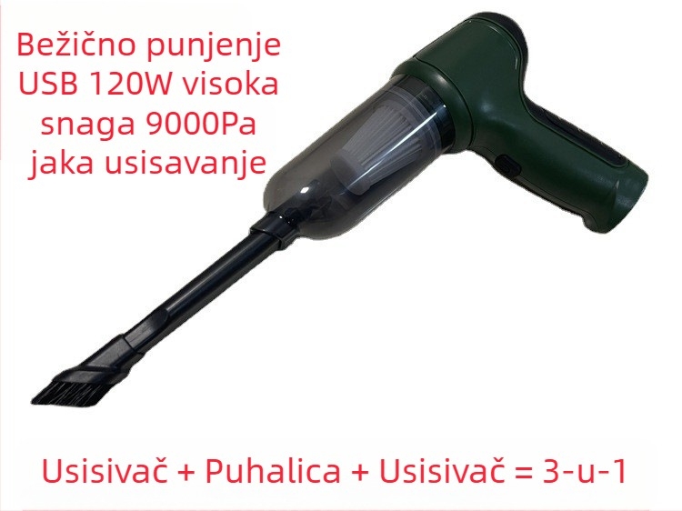 Bežični usisavač za automobil, višenamjenski, snažan, kućanski, mali, ručni, veliki usisavač prašine
