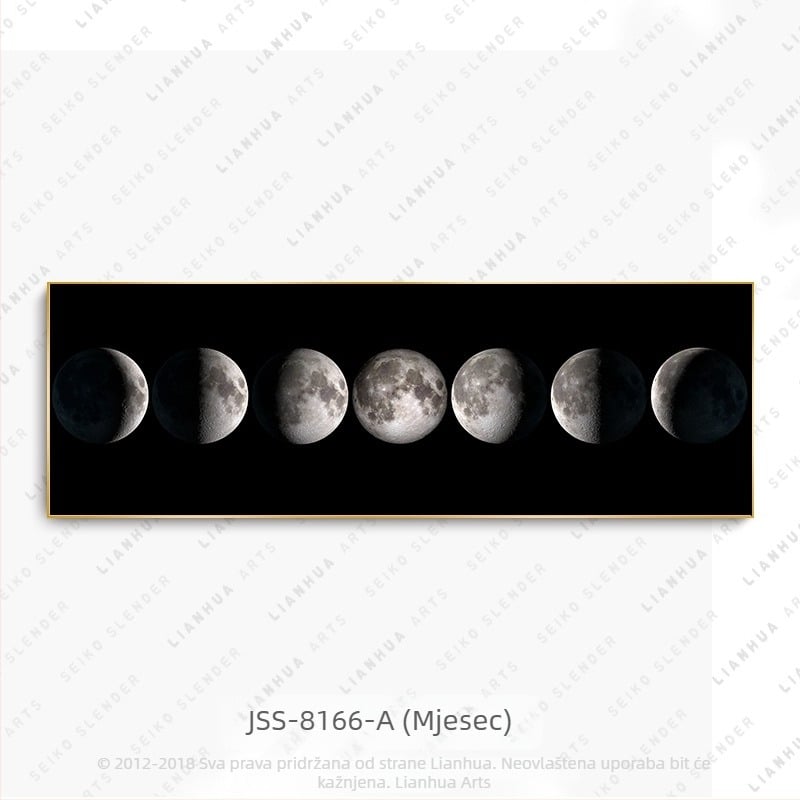 IZVOR tvornička zidna slika dekorativna slika dnevni boravak nordijska viseća slika crno-bijela mjesečeva kristalna porculanska slika hotelska soba slika uz krevet