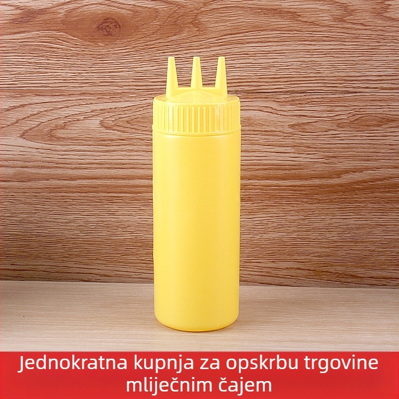 Boca za cijeđenje umaka od rajčice s tri rupe Plastična boca za salatu Boca za cijeđenje Boca za umak Visokokvalitetna boca za cijeđenje Boca za džem