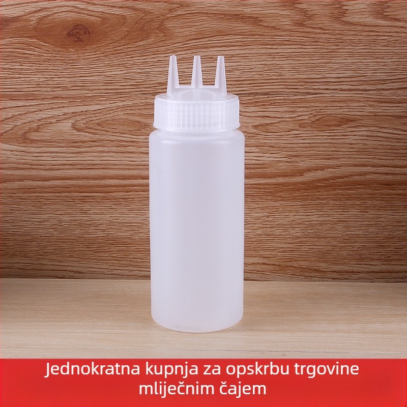 Boca za cijeđenje umaka od rajčice s tri rupe Plastična boca za salatu Boca za cijeđenje Boca za umak Visokokvalitetna boca za cijeđenje Boca za džem