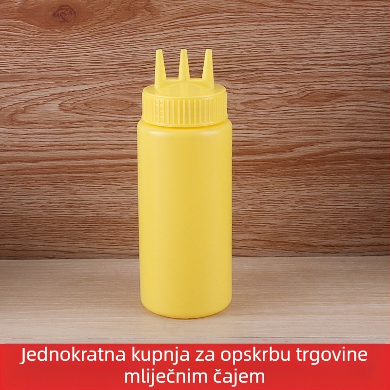 Boca za cijeđenje umaka od rajčice s tri rupe Plastična boca za salatu Boca za cijeđenje Boca za umak Visokokvalitetna boca za cijeđenje Boca za džem