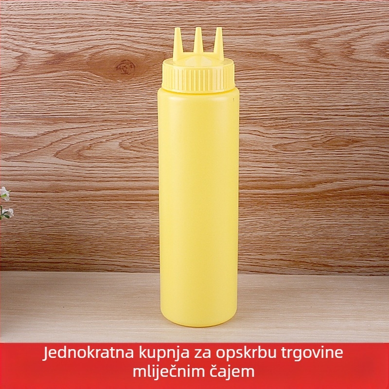 Boca za cijeđenje umaka od rajčice s tri rupe Plastična boca za salatu Boca za cijeđenje Boca za umak Visokokvalitetna boca za cijeđenje Boca za džem