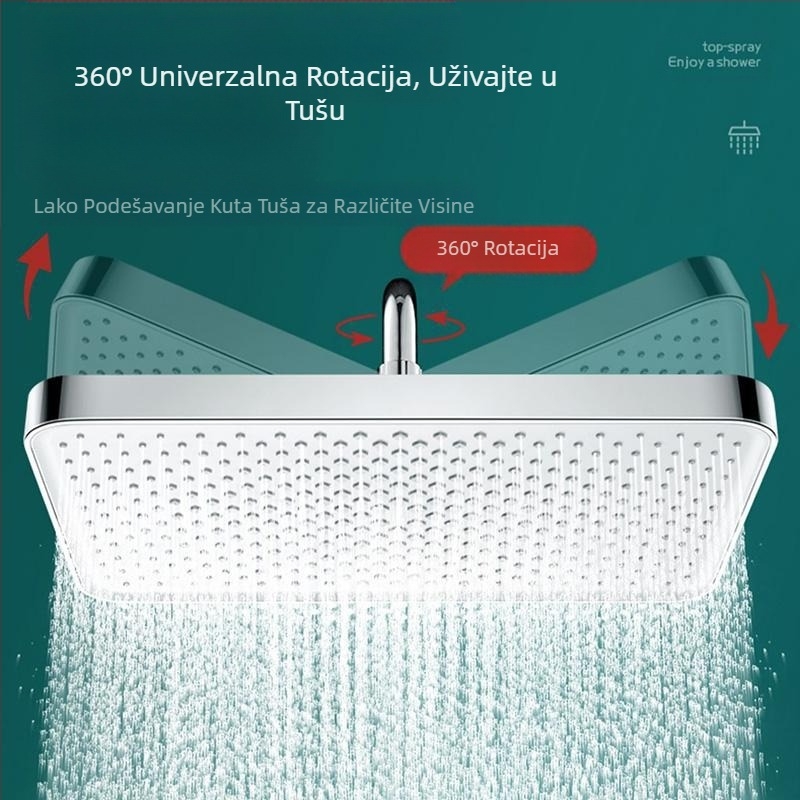 [Povećajte gornji mlaz] Izlaz za vodu pod tlakom Mlaznica za tuširanje Velika gornja mlaznica Kupaonica Kupanje Tuš cvijeće Sušenje Glava tuša Odijelo