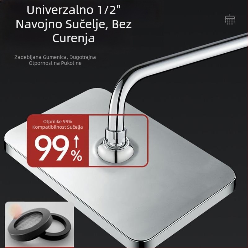 [Povećajte gornji mlaz] Izlaz za vodu pod tlakom Mlaznica za tuširanje Velika gornja mlaznica Kupaonica Kupanje Tuš cvijeće Sušenje Glava tuša Odijelo