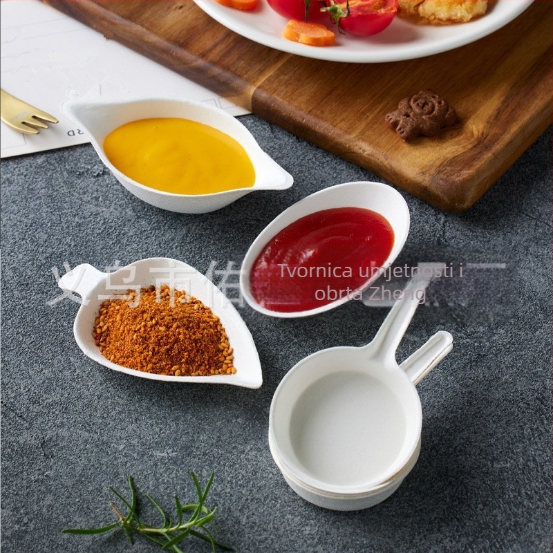 Biorazgradiva jednokratna posuda za umakanje, začin za umakanje, okus umaka, mala posuda za jednokratnu upotrebu, soja umak, komercijalna posuda za umakanje