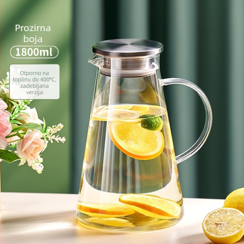 Staklena šalica za hladnu vodu visoke temperature, voćni čajnik velikog kapaciteta, set kuhala za led, kuhalo za hladni čaj, kućanski kuhalo za hladnu vodu