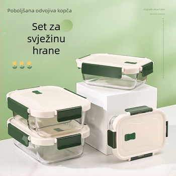 Kutija za ručak za uredske radnike u mikrovalnoj pećnici za grijanje hrane u hladnjaku posebna kutija za ručak s voćem velikog kapaciteta zatvorena, očuvanje topline, otpornost na toplinu