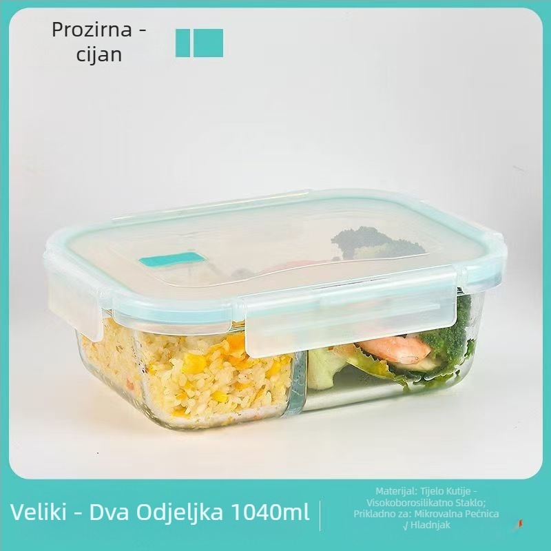 Kutija za ručak za uredske radnike u mikrovalnoj pećnici za grijanje hrane u hladnjaku posebna kutija za ručak s voćem velikog kapaciteta zatvorena, očuvanje topline, otpornost na toplinu