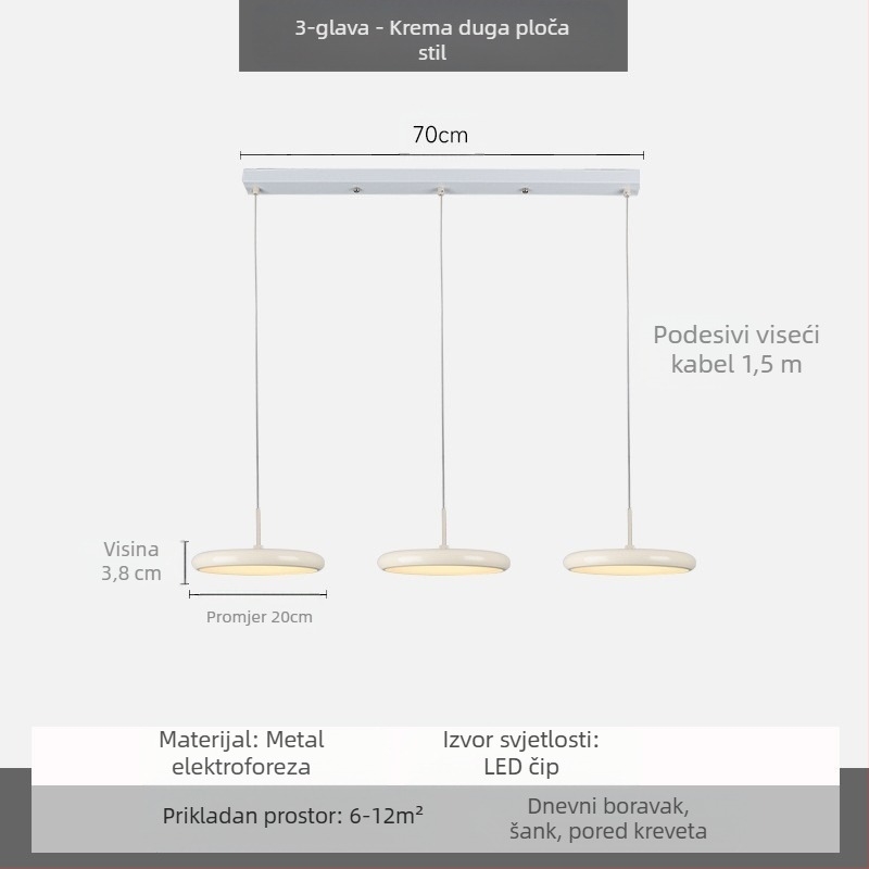 Moderni minimalistički UFO restoran luster Kreativna osobnost krem stil spavaća soba uz krevet mali luster dječja soba radna soba lampa