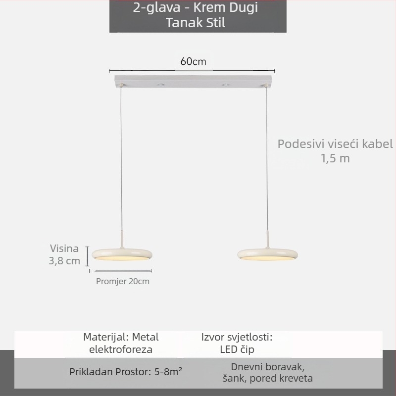 Moderni minimalistički UFO restoran luster Kreativna osobnost krem stil spavaća soba uz krevet mali luster dječja soba radna soba lampa