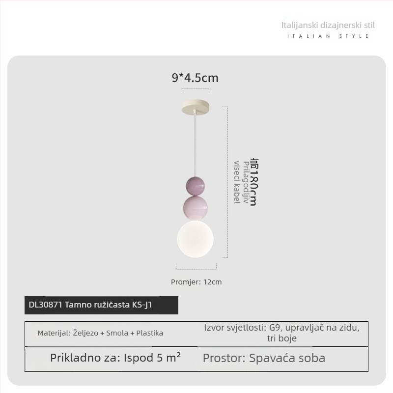 Moderni minimalistički UFO restoran luster Kreativna osobnost krem stil spavaća soba uz krevet mali luster dječja soba radna soba lampa