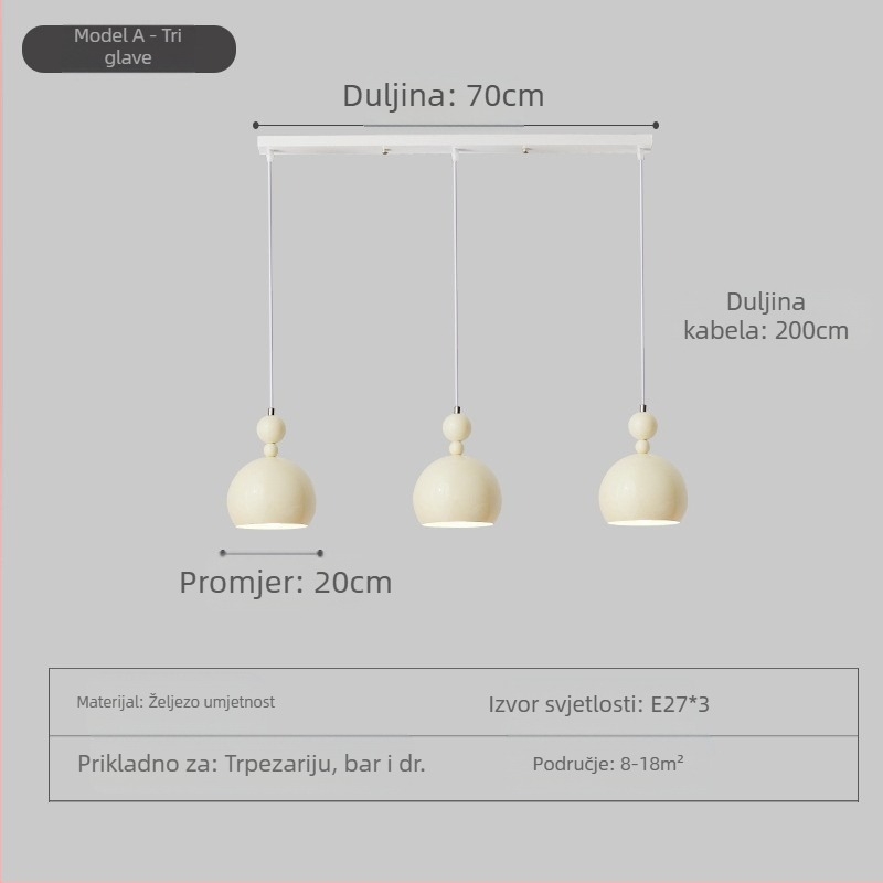 Moderni minimalistički UFO restoran luster Kreativna osobnost krem stil spavaća soba uz krevet mali luster dječja soba radna soba lampa
