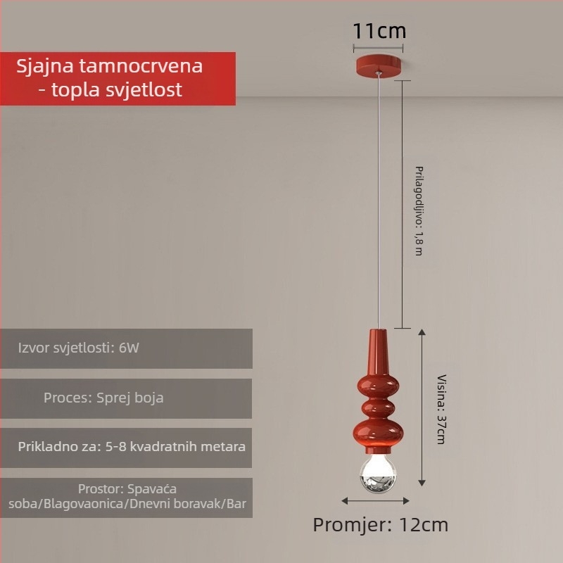 Moderni minimalistički UFO restoran luster Kreativna osobnost krem stil spavaća soba uz krevet mali luster dječja soba radna soba lampa