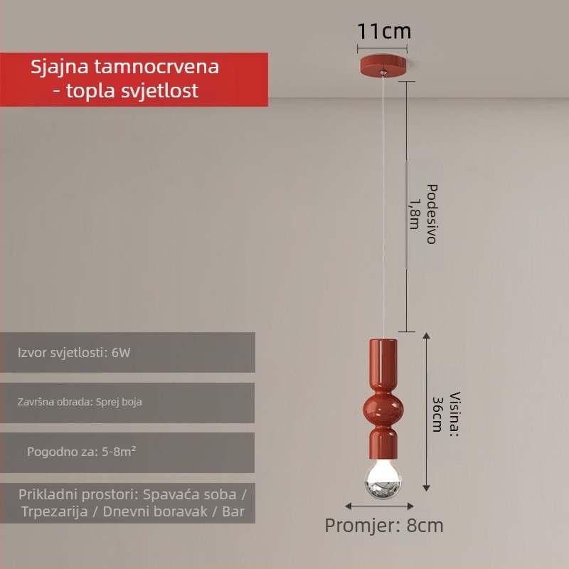 Moderni minimalistički UFO restoran luster Kreativna osobnost krem stil spavaća soba uz krevet mali luster dječja soba radna soba lampa