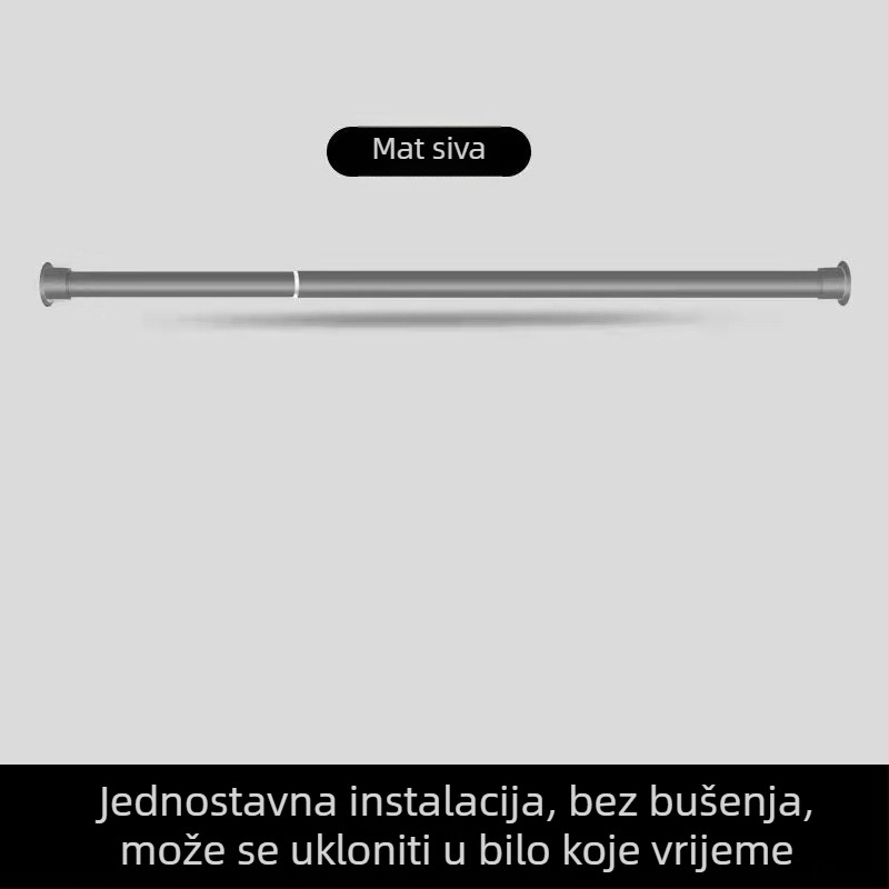 Teleskopska šipka bez bušenja, šipka za sušenje odjeće za balkon, šipka za potporu ormara, šipka za zavjese, šipka za vješanje odjeće u kupaonici, šipka za zavjese za tuš, vješalica za sušenje odjeće